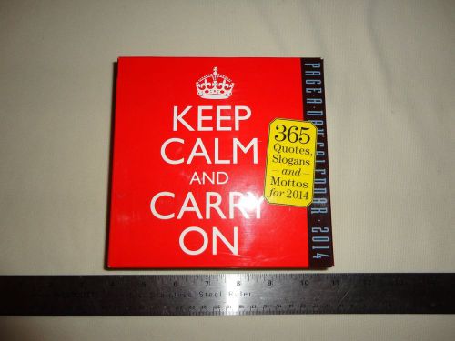 KEEP CALM AND CARRY ON PAGE A DAY CALENDAR - 2014