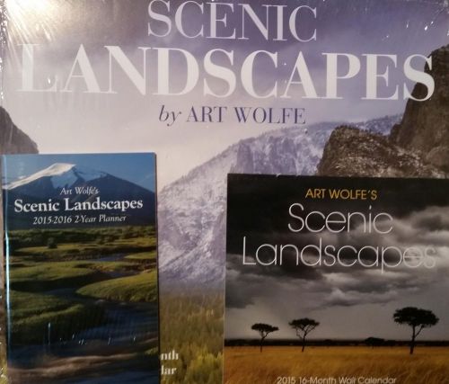 2015 SCENIC LANDSCAPES Calendars Lot -Wall, Mini Desk &amp; Pocket Planner ART WOLFE