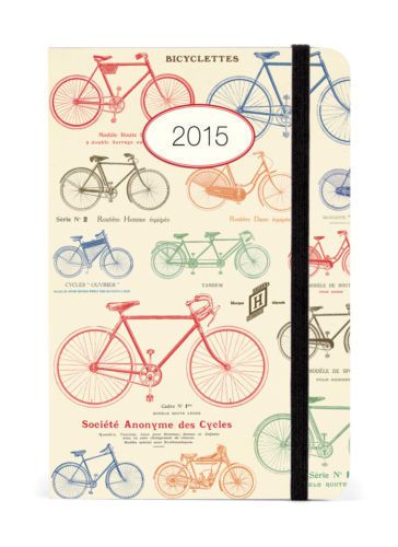 Cavallini -- 2015 Vintage Bicycles Weekly Planner / Calendar SEALED! Bicyclettes