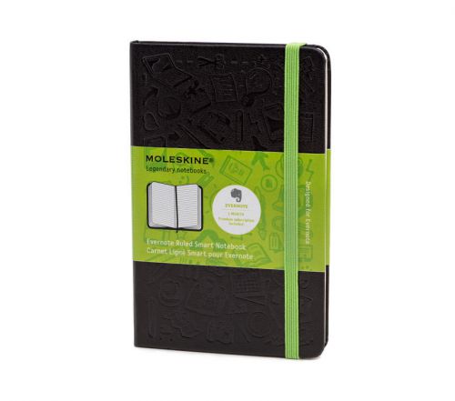 Moleskine 5&#034;x8.25&#034; Evernote Ruled Smart Notebook -Includes Premium Subscription