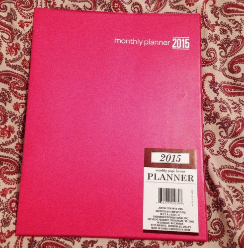 Red 2015 monthly planner