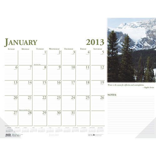 House of doolittle monthly desk pad calendar, nonrefillable, 18 1/2 x 13, full for sale