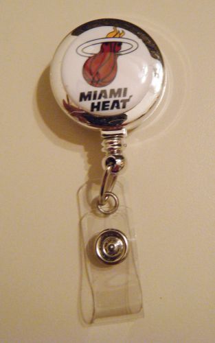 Miam Heat Retractable Reel Recoil ID Badge Name Tag Key Card Holder/Belt