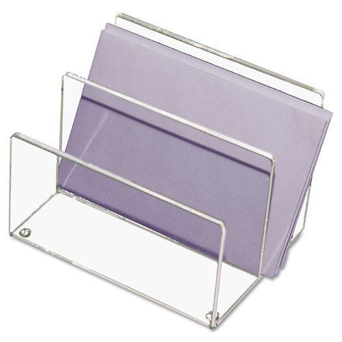 Kantek ktkad50 mini sorter two sections acrylic 4-1/8&#034;w x 6-1/4&#034;d x 4&#034;h in clear for sale