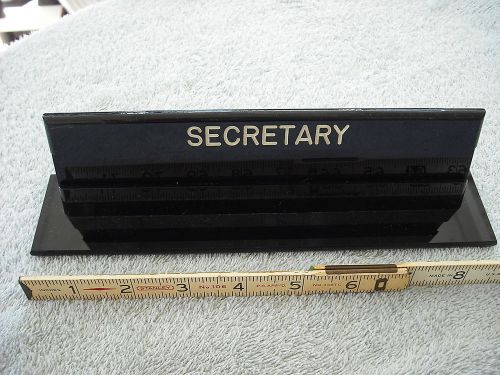 Plastic Slotted &#034;Secretary&#034; Name Plate Stand with 1&#034; Slot