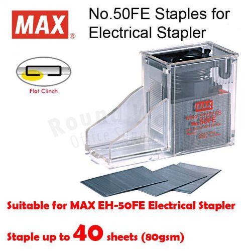 MAX No.50FE Staple Cartridge, 5000 staples-For MAX EH-50F Electric Stapler ONLY