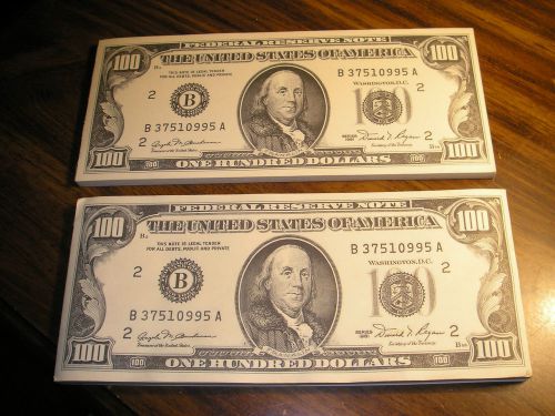 Two Pads of Beverly Hills Bank Notes - 75 sheets in each pad
