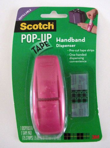 NEW Scotch 3M Handband Tape Dispenser with pre-cut tape strips