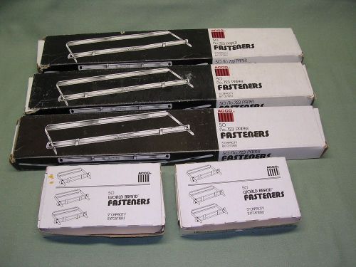 ACCO Brand Paper Fasteners - 5 Boxes - 2 Boxes 2 3/4 Size, 3 Boxes 8 1/2 Size