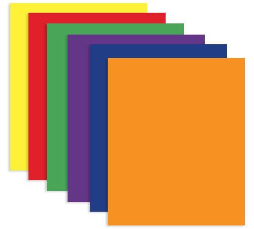 NEW Bazic 2-Pocket Portfolios, Assorted Colors (Case of 100)