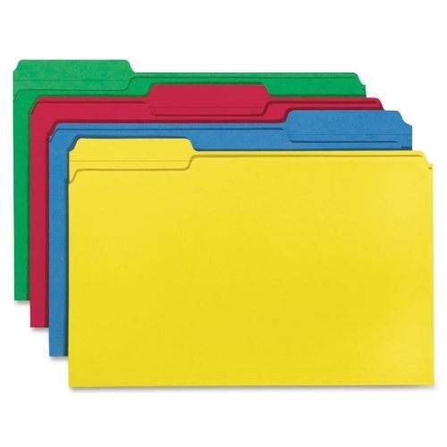 Business Source Top Tab File Folder - Legal - Assorted - 100 / Box - BSN65781