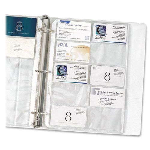 C-line Business Card Refill Pages or Sparco Business Card Sleeves,10 / Pack or -