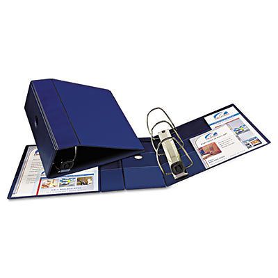 Heavy-Duty Binder with One Touch EZD Rings, 5&#034; Capacity, Navy Blue