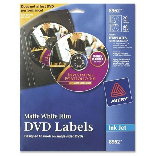 Avery dvd label 8962 for sale