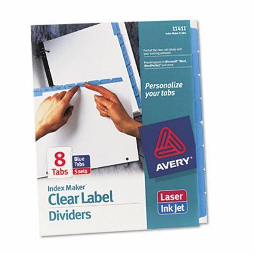 Avery Index Maker Divider, w/Blue 8-Tab, 5 Sets per Pack (AVE11411)