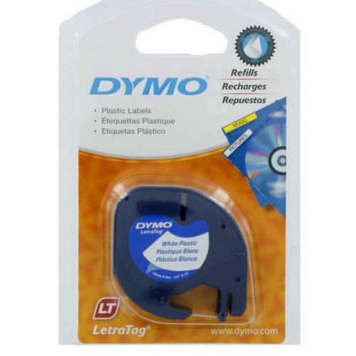 New Dymo LetraTag White Plastic Refill Labels # 91331