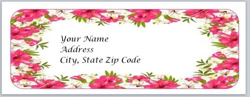 30 Pink Flowers Personalized Return Address Labels Buy 3 get 1 free (bo3)