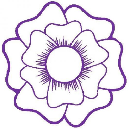 30 Custom Simple Purple Floral Art Personalized Address Labels