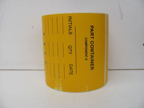 ASL PARTS MANAGEMENT KP122434 INVENTORY LABELS ROLL OF 500 7&#034; X 6.125&#034; NNB!!!