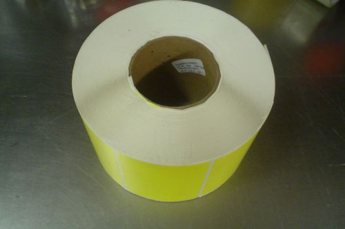 4&#034; x 3&#034; thermal label yellow 1900 label roll # rfc-4-3-1900-yl