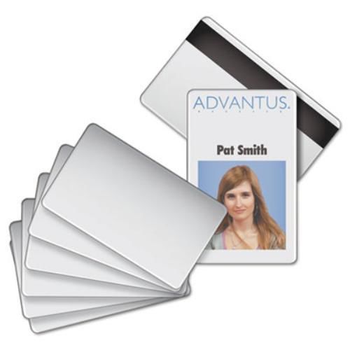 Ace Office 76354 Blank Pvc Id Badge Card With Magnetic Strip, 2 1/8 X 3 3/8,