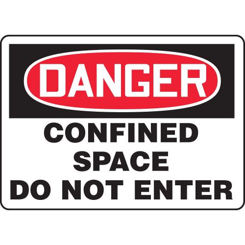 Danger Sign, 10 x 14In, R and BK/WHT, ENG MCSP230VS