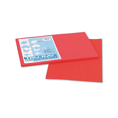 Tru-Ray Construction Paper, 100% Sulphite, 12 x 18, Red, 50 Sheets Set of 4