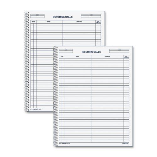 Rediform incoming/outgoing call register book - 100 sheet[s] - wire (red50111) for sale
