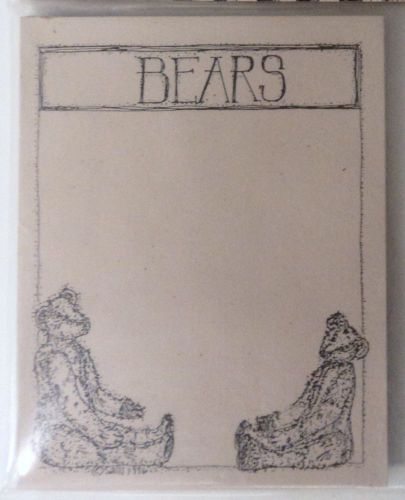 Teddy Bear Primitive antique style Magnet NOTE PAD 50 sheet notepad