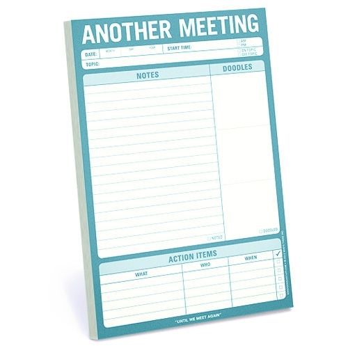 Knock Knock Note Pad, Another Meeting, New