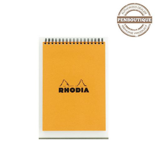 Rhodia wirebound graph orange notepads 6 x 8  1/4 for sale