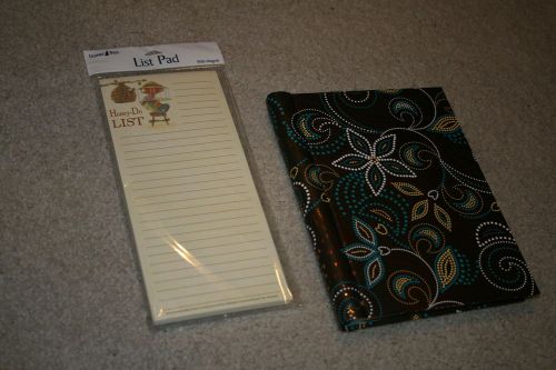 Set of 2 New Note pad with Magnetic Back and Brown Notebook