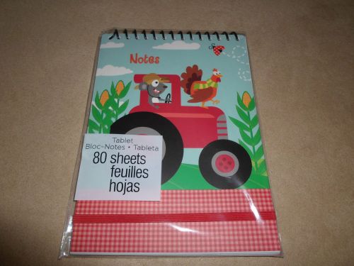 80 Sheet &#034;Farm&#034; Lined Spiral Tablet By Studio 18, 5&#034; X 7&#034;, BRAND NEW IN PACKAGE!