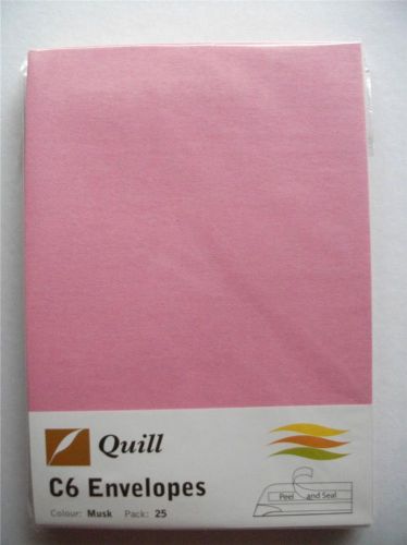 Coloured C6 Envelopes Paper New 25 Pink Musk for Writing Pad Invitations Notes