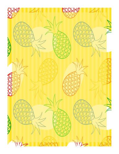 25 SHEETS PINEAPPLES PAPER Use With Printers, Craft Projects, Invitations