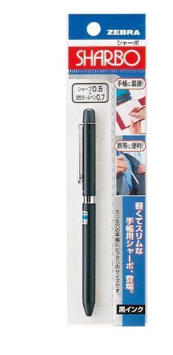 Zebra Black Sharbo Combo Ballpoint Pen Black Ink 0.7mm And Pencil 0.5mm