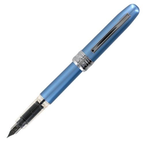 Platinum plaisir fountain pen, frosty blue barrel, fine point for sale