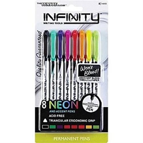 Infinity Permanent Neon Markers - 8 colors - Fine Point