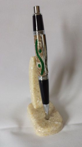 Handmade / handcrafted sierra click pencil - chocolate latte with inlays for sale
