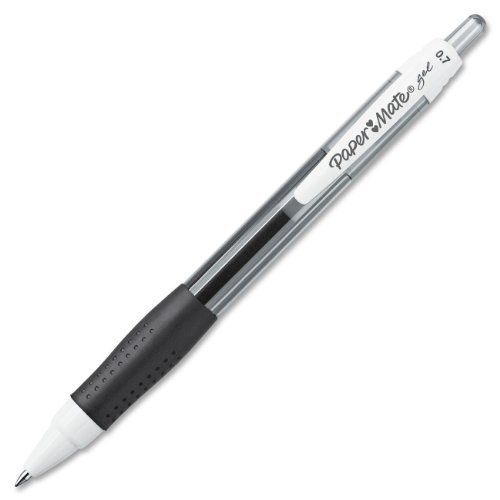 Paper Mate 1746324 Retractable Gel Pen, Medium Point, Black, 12-Pack New
