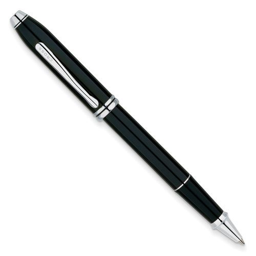 Townsend Black Lacquer Rhodium-plated SelecTip Rolling Ball Pen