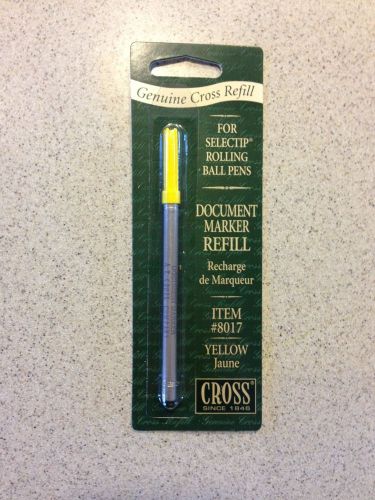 Cross Selectip Document Marker Refill, Yellow Highlighter, 1 per card, (8017)