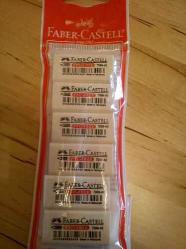 Faber Castell Dust Free Eraser 6pcs/set