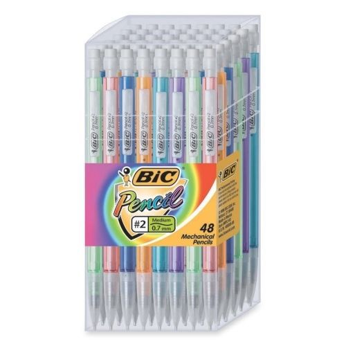 Bic barrel colors mechanical pencil set - 0.7 mm - assorted - 48/box for sale