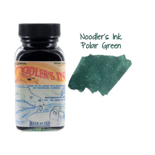 Noodler&#039;s Ink Fountain Pen Bottled Ink, 3oz Bottle - Polar Green Ink