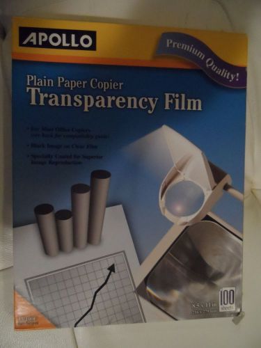 APOLLO PP100C TRANSPARENCY FILM BLACK IMAGE ON CLEAR FILM  100 TOTAL
