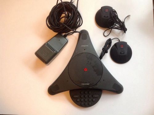 Polycom soundstation ex &amp; 2 microphones &amp; wall module. no reserve! for sale