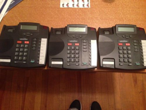 Lot of 3 TALKSWITCH TS-9112i IP VOIP Display Speaker Phone no/handset base