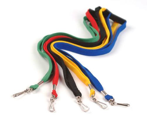 Lot of 150 neck flat lanyard id badges strap/holder usa for sale