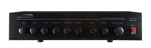 New speco spec-spcpmm60a 60w pa mixer power amplifier w/ 6 inputs for sale